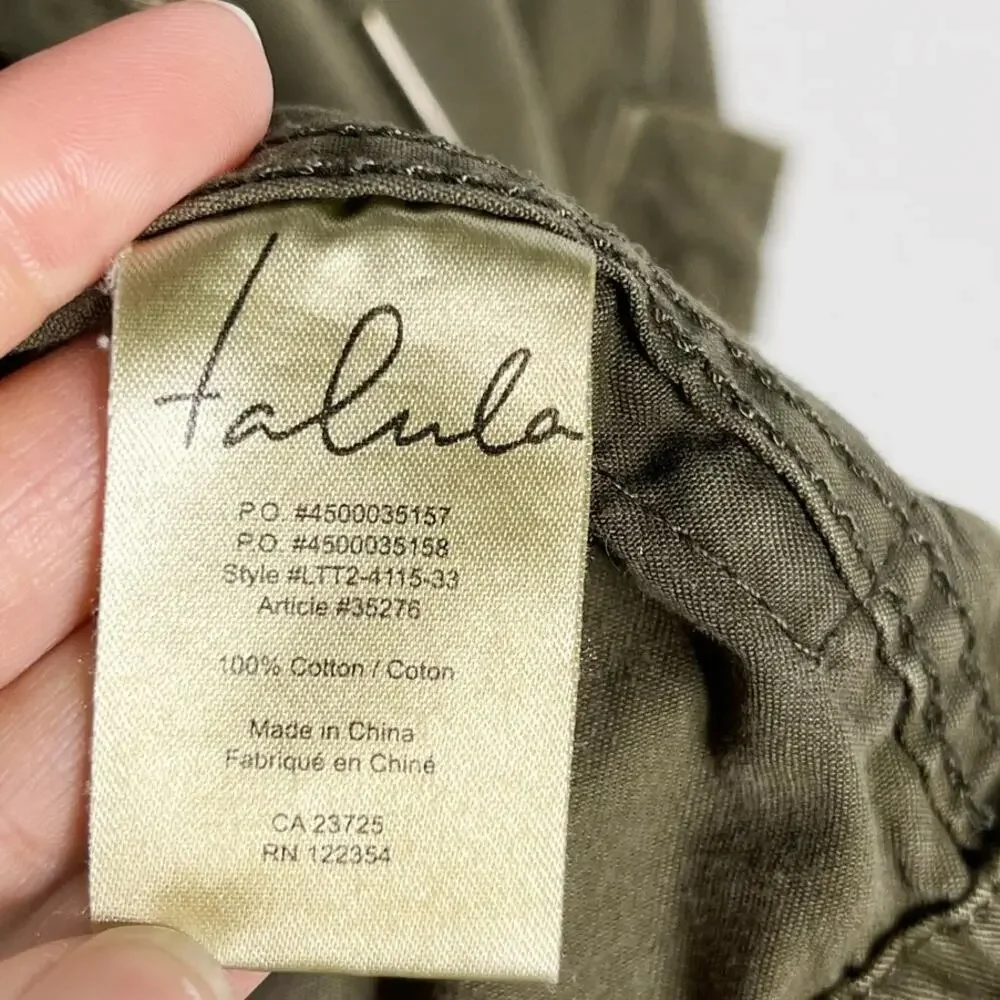 Aritzia Talula XXS Olive Green Trooper Utility Jacket Hooded Cinch Waist 2XS